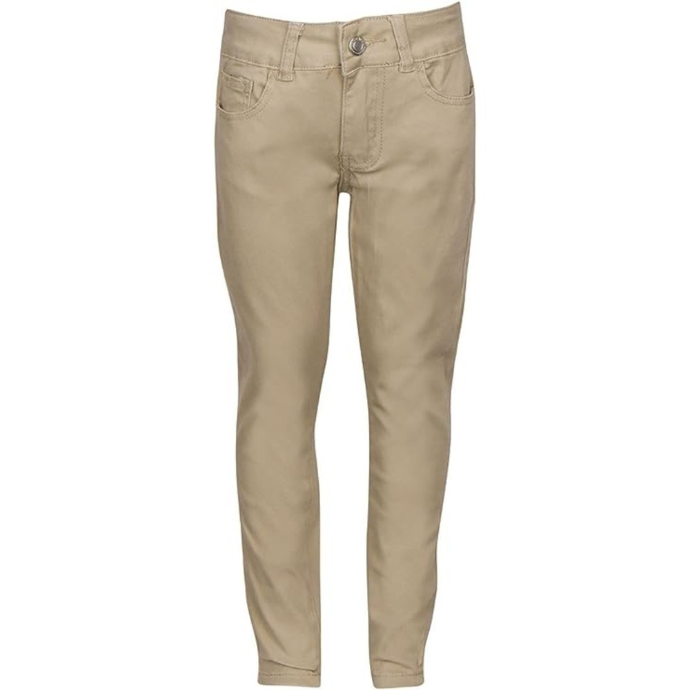 Premium Wear Skinny Stretchable School Uniform Pants for Girls Khaki 16